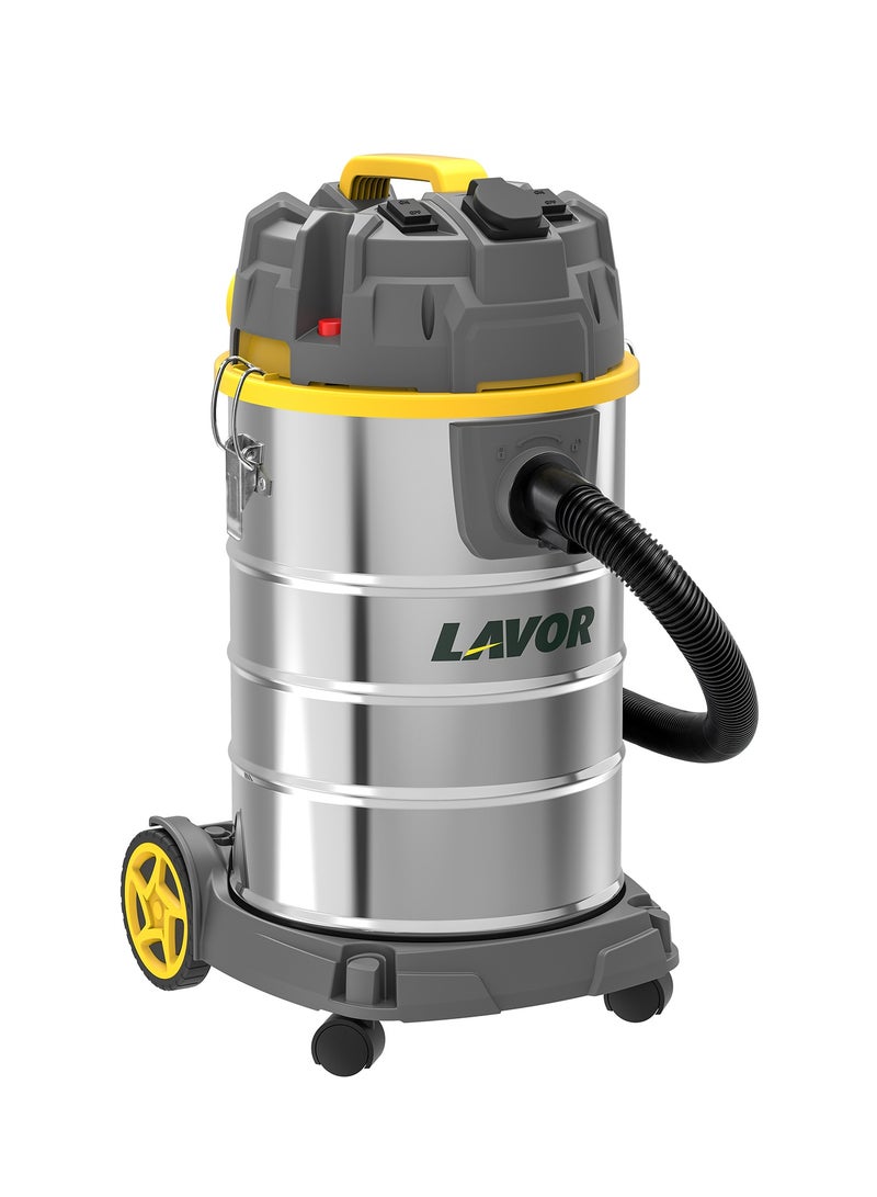 Lavor مكنسة كهربائية رطب وجاف ستانلس ستيل – 30 لتر